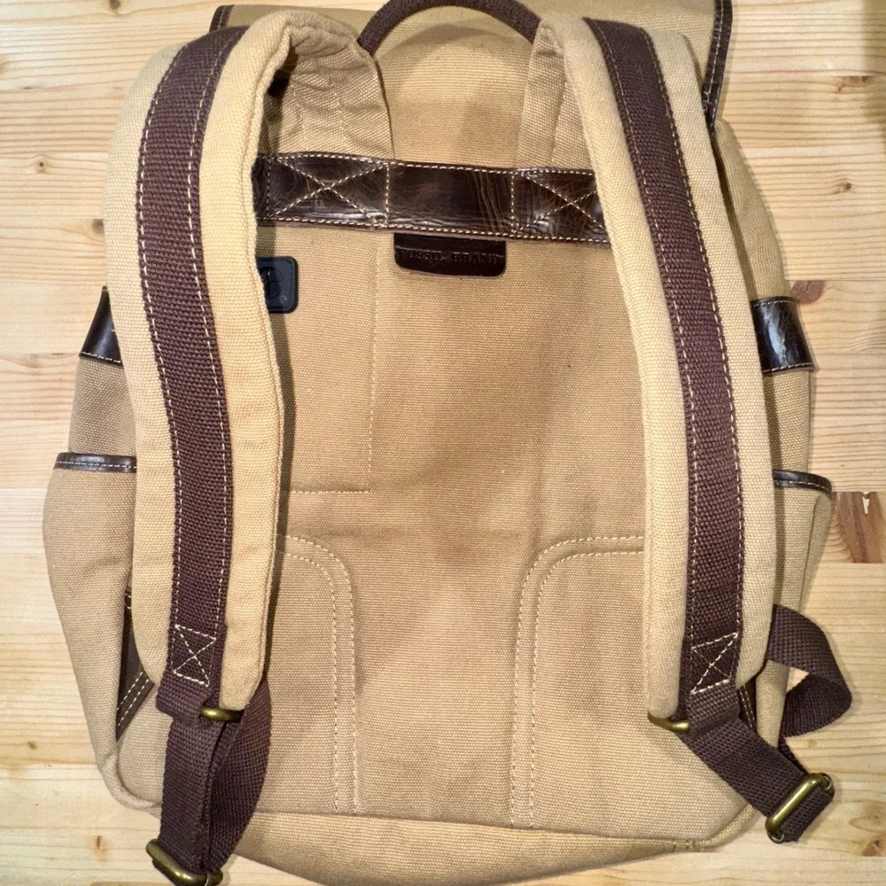 Fossil Texas A&M Aggies Leather Canvas‎ Backpack – Embossed Logo, Rare